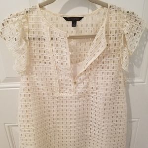 Short Sleeve Ruffle Blouse